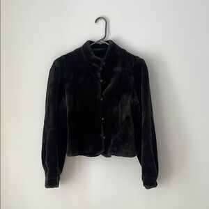 Vintage Casper Faux Fur Dark Grey Women's Jacket